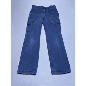 Duluth Trading Pants Womens 2x29 Navy Blue Cargo Curvesetter Waistband Work